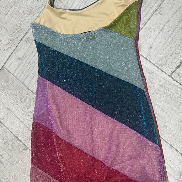 KURT GEIGER LONDON Rainbow Mini Dress Size M - Picture 3 of 7